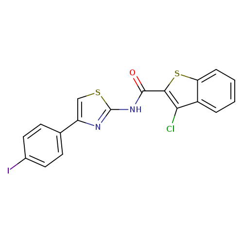 3-chloro-N-[4-(4-iodophenyl)-1,3-thiazol-2-yl]-1-benzothiophene-2-carboxamide