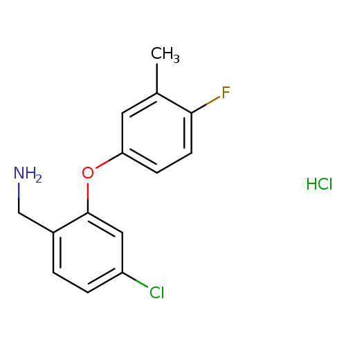 [4-chloro-2-(4-fluoro-3-methylphenoxy)phenyl]methanamine hydrochloride