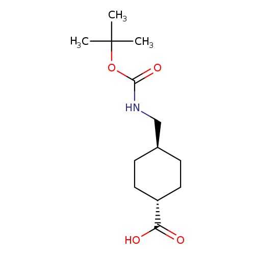 Cyclohexanecarboxylic acid, 4-[[[(1,1-dimethylethoxy)carbonyl]amino]methyl]-, trans-