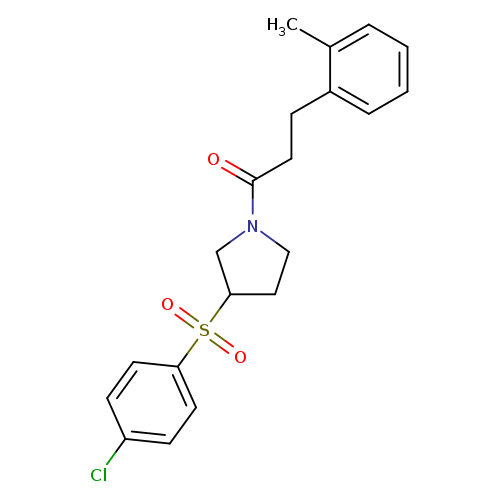 1-[3-(4-chlorobenzenesulfonyl)pyrrolidin-1-yl]-3-(2-methylphenyl)propan-1-one