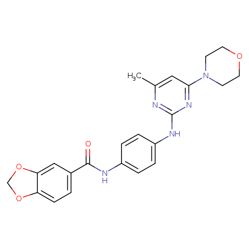 N-(4-{[4-methyl-6-(morpholin-4-yl)pyrimidin-2-yl]amino}phenyl)-2H-1,3-benzodioxole-5-carboxamide