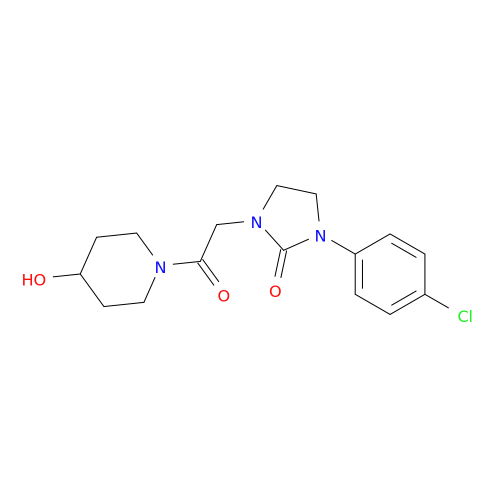 1-(4-chlorophenyl)-3-[2-(4-hydroxypiperidin-1-yl)-2-oxoethyl]imidazolidin-2-one