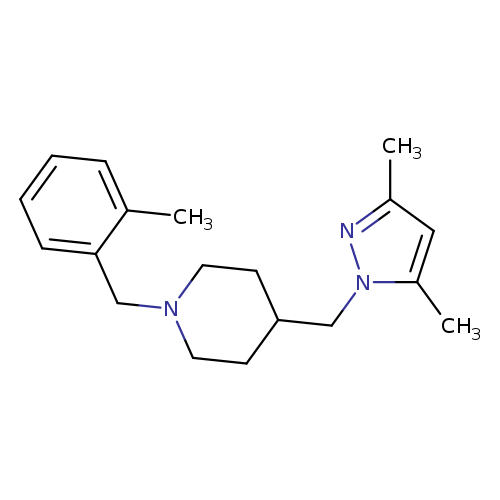 4-[(3,5-dimethyl-1H-pyrazol-1-yl)methyl]-1-[(2-methylphenyl)methyl]piperidine