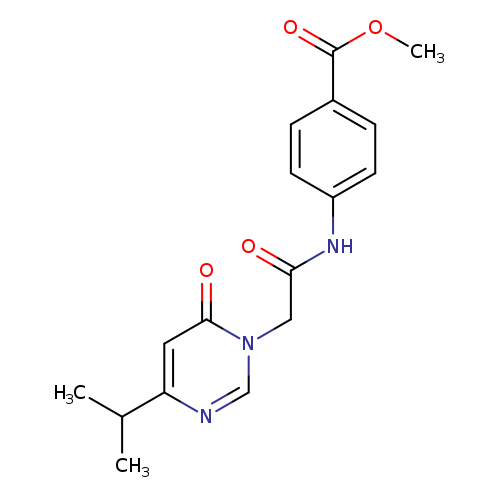methyl 4-{2-[6-oxo-4-(propan-2-yl)-1,6-dihydropyrimidin-1-yl]acetamido}benzoate