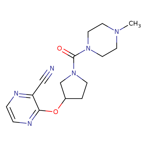 3-{[1-(4-methylpiperazine-1-carbonyl)pyrrolidin-3-yl]oxy}pyrazine-2-carbonitrile