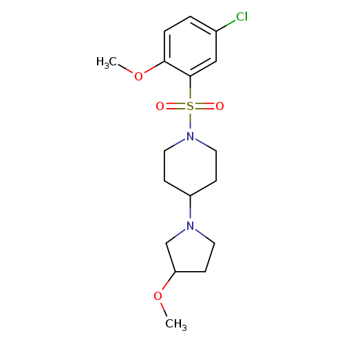 1-(5-chloro-2-methoxybenzenesulfonyl)-4-(3-methoxypyrrolidin-1-yl)piperidine