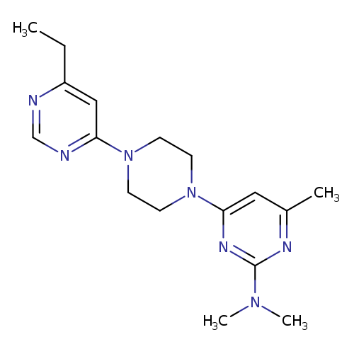 4-[4-(6-ethylpyrimidin-4-yl)piperazin-1-yl]-N,N,6-trimethylpyrimidin-2-amine