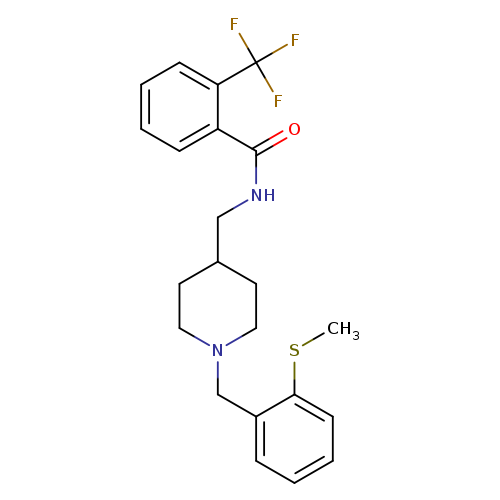 N-[(1-{[2-(methylsulfanyl)phenyl]methyl}piperidin-4-yl)methyl]-2-(trifluoromethyl)benzamide