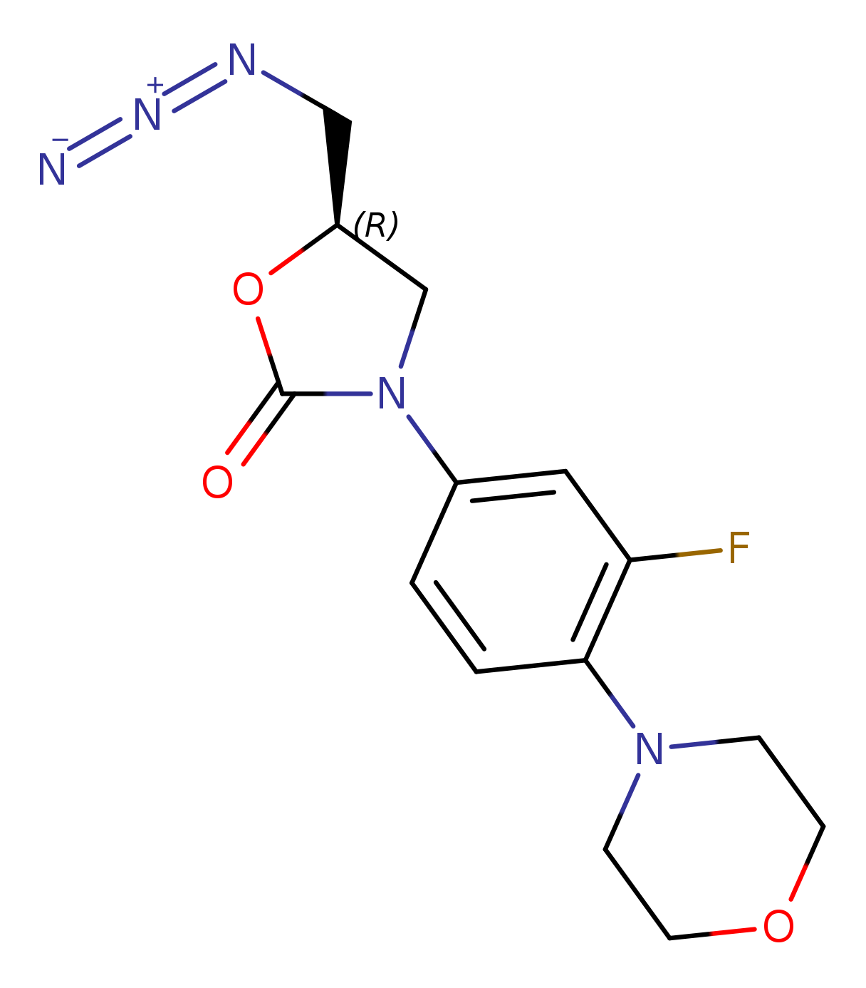 (5R)-5-(Azidomethyl)-3-(3-fluoro-4-morpholin-4-ylphenyl)-1,3-oxazolidin-2-one