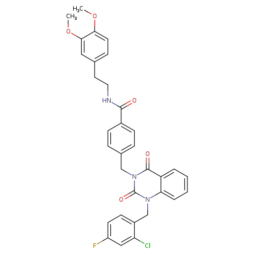 4-({1-[(2-chloro-4-fluorophenyl)methyl]-2,4-dioxo-1,2,3,4-tetrahydroquinazolin-3-yl}methyl)-N-[2-(3,4-dimethoxyphenyl)ethyl]benzamide