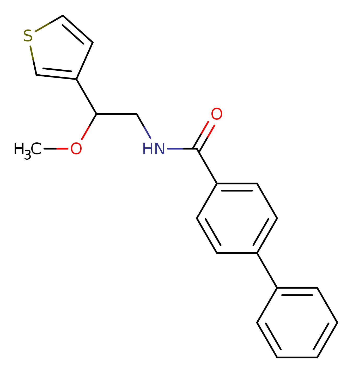 N-[2-methoxy-2-(thiophen-3-yl)ethyl]-[1,1'-biphenyl]-4-carboxamide