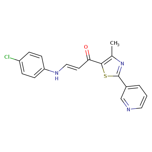 (2E)-3-[(4-chlorophenyl)amino]-1-[4-methyl-2-(pyridin-3-yl)-1,3-thiazol-5-yl]prop-2-en-1-one