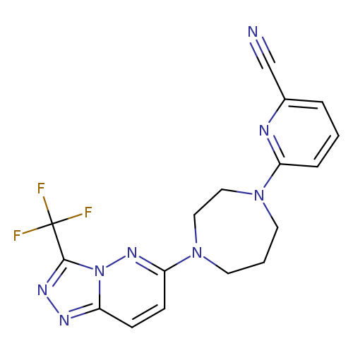 6-{4-[3-(trifluoromethyl)-[1,2,4]triazolo[4,3-b]pyridazin-6-yl]-1,4-diazepan-1-yl}pyridine-2-carbonitrile
