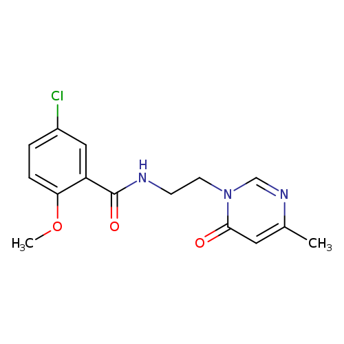 5-chloro-2-methoxy-N-[2-(4-methyl-6-oxo-1,6-dihydropyrimidin-1-yl)ethyl]benzamide