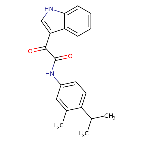 2-(1H-indol-3-yl)-N-[3-methyl-4-(propan-2-yl)phenyl]-2-oxoacetamide
