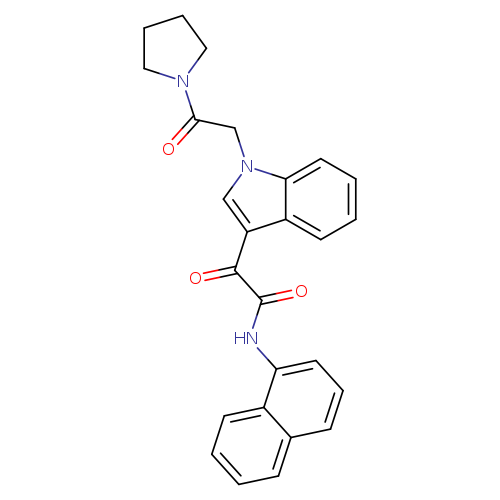 N-(naphthalen-1-yl)-2-oxo-2-{1-[2-oxo-2-(pyrrolidin-1-yl)ethyl]-1H-indol-3-yl}acetamide