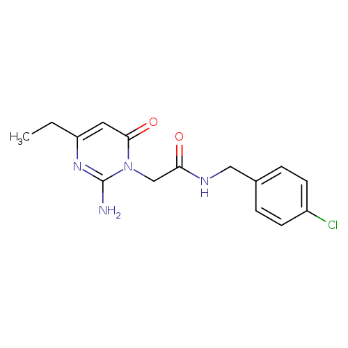 2-(2-amino-4-ethyl-6-oxo-1,6-dihydropyrimidin-1-yl)-N-[(4-chlorophenyl)methyl]acetamide