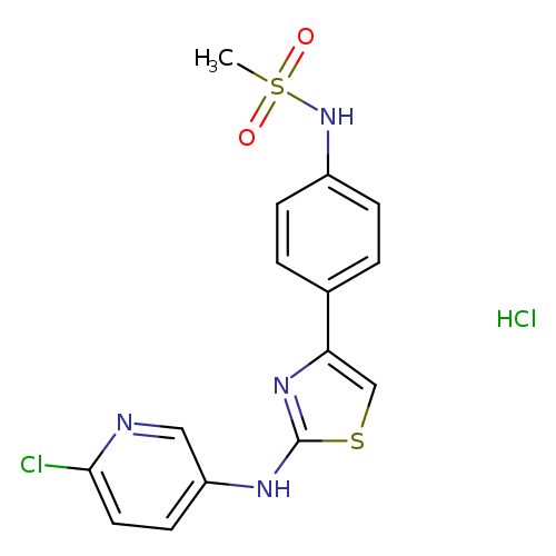 N-(4-{2-[(6-chloropyridin-3-yl)amino]-1,3-thiazol-4-yl}phenyl)methanesulfonamide hydrochloride