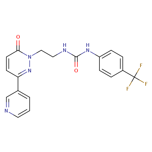 3-{2-[6-oxo-3-(pyridin-3-yl)-1,6-dihydropyridazin-1-yl]ethyl}-1-[4-(trifluoromethyl)phenyl]urea