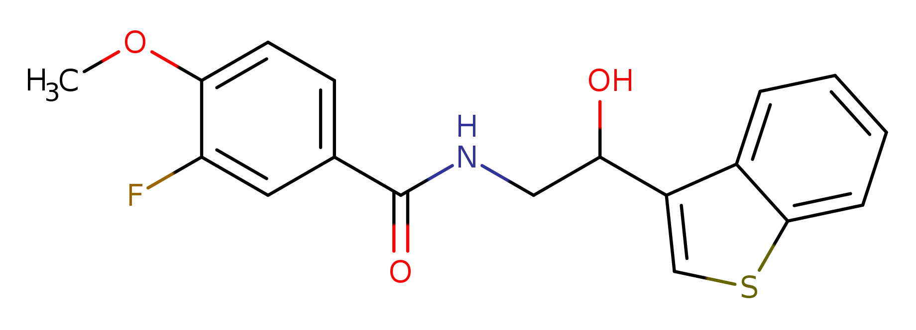 N-[2-(1-benzothiophen-3-yl)-2-hydroxyethyl]-3-fluoro-4-methoxybenzamide