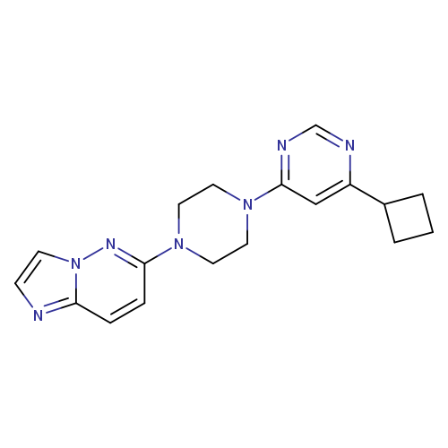 4-cyclobutyl-6-(4-{imidazo[1,2-b]pyridazin-6-yl}piperazin-1-yl)pyrimidine