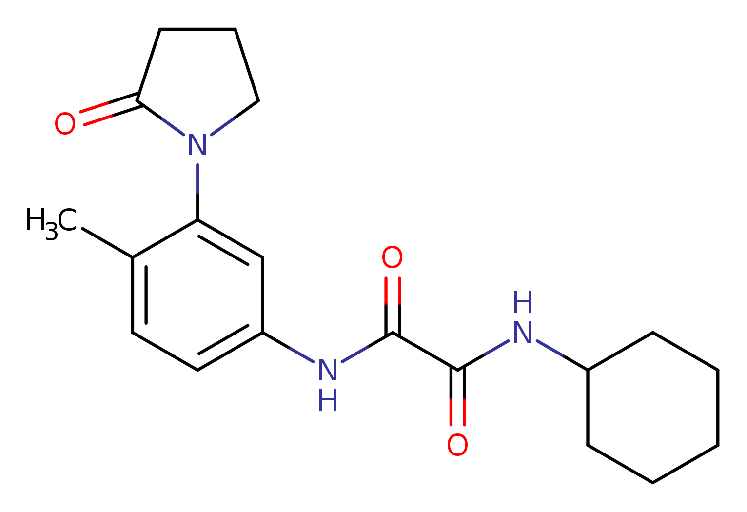 N'-cyclohexyl-N-[4-methyl-3-(2-oxopyrrolidin-1-yl)phenyl]ethanediamide