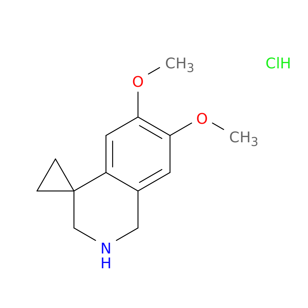 6',7'-dimethoxy-2',3'-dihydro-1'H-spiro[cyclopropane-1,4'-isoquinoline] hydrochloride