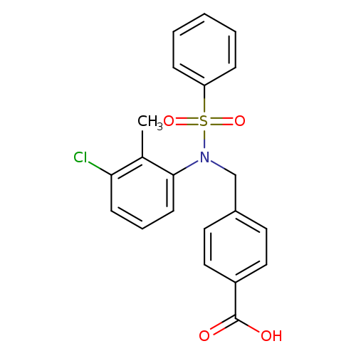 4-([(3-Chloro-2-methylphenyl)(phenylsulfonyl)amino]methyl)benzoic acid