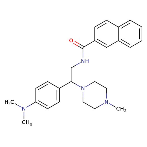 N-{2-[4-(dimethylamino)phenyl]-2-(4-methylpiperazin-1-yl)ethyl}naphthalene-2-carboxamide