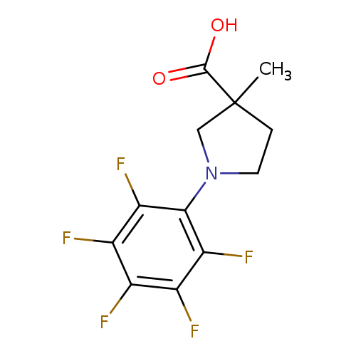 3-methyl-1-(pentafluorophenyl)pyrrolidine-3-carboxylic acid