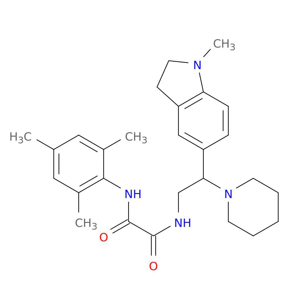 N'-[2-(1-methyl-2,3-dihydro-1H-indol-5-yl)-2-(piperidin-1-yl)ethyl]-N-(2,4,6-trimethylphenyl)ethanediamide