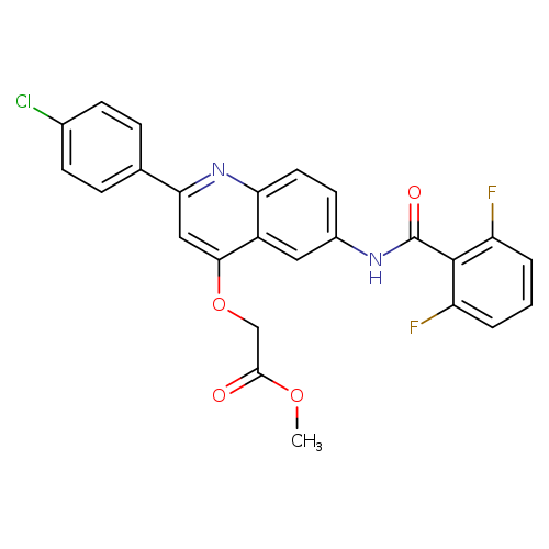 methyl 2-{[2-(4-chlorophenyl)-6-(2,6-difluorobenzamido)quinolin-4-yl]oxy}acetate