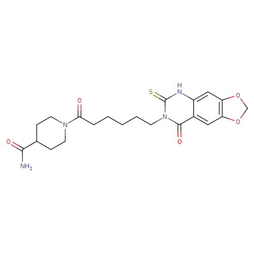 1-(6-{8-oxo-6-sulfanylidene-2H,5H,6H,7H,8H-[1,3]dioxolo[4,5-g]quinazolin-7-yl}hexanoyl)piperidine-4-carboxamide