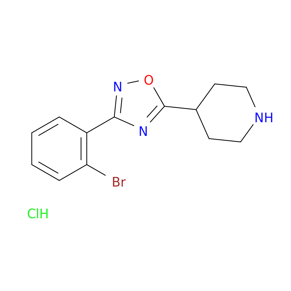 4-[3-(2-bromophenyl)-1,2,4-oxadiazol-5-yl]piperidine hydrochloride