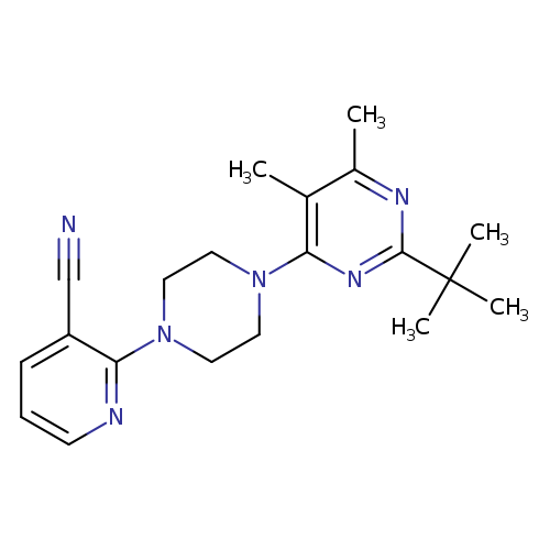 2-[4-(2-tert-butyl-5,6-dimethylpyrimidin-4-yl)piperazin-1-yl]pyridine-3-carbonitrile