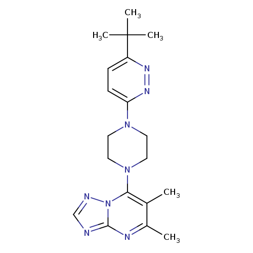 3-tert-butyl-6-(4-{5,6-dimethyl-[1,2,4]triazolo[1,5-a]pyrimidin-7-yl}piperazin-1-yl)pyridazine