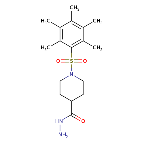1-[(2,3,4,5,6-Pentamethylphenyl)sulfonyl]piperidine-4-carbohydrazide