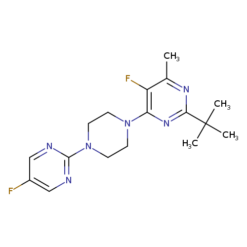 2-tert-butyl-5-fluoro-4-[4-(5-fluoropyrimidin-2-yl)piperazin-1-yl]-6-methylpyrimidine