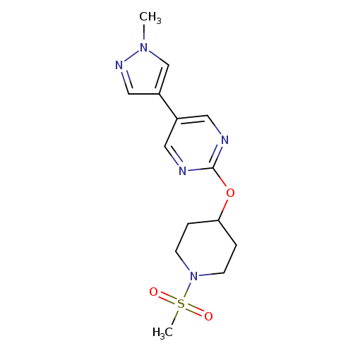 2-[(1-methanesulfonylpiperidin-4-yl)oxy]-5-(1-methyl-1H-pyrazol-4-yl)pyrimidine