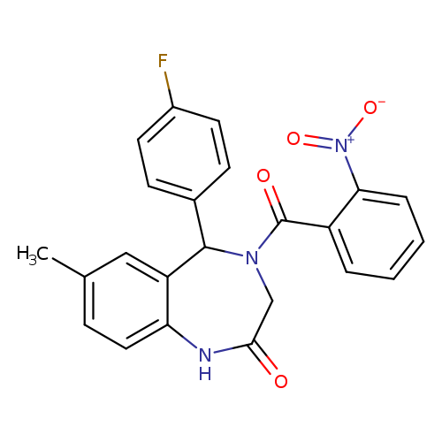 5-(4-fluorophenyl)-7-methyl-4-(2-nitrobenzoyl)-2,3,4,5-tetrahydro-1H-1,4-benzodiazepin-2-one