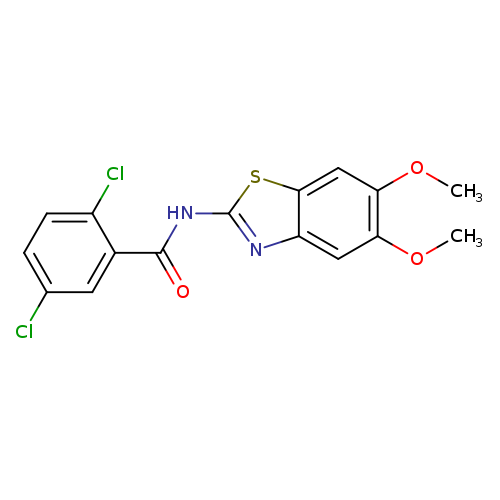 2,5-dichloro-N-(5,6-dimethoxy-1,3-benzothiazol-2-yl)benzamide