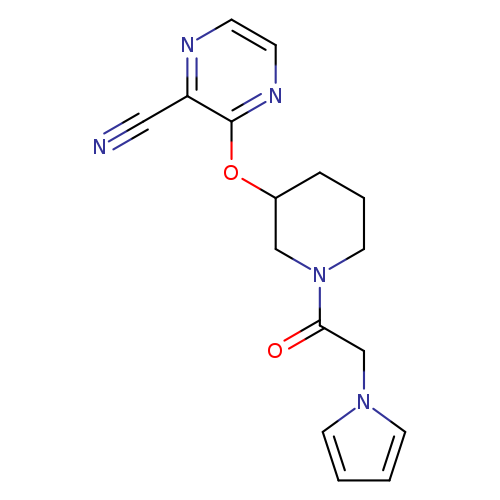 3-({1-[2-(1H-pyrrol-1-yl)acetyl]piperidin-3-yl}oxy)pyrazine-2-carbonitrile