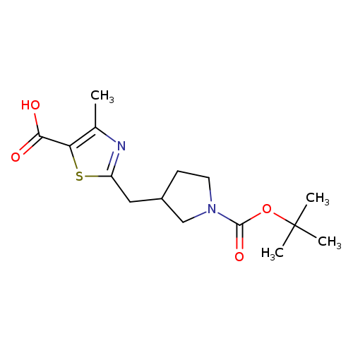 2-({1-[(tert-butoxy)carbonyl]pyrrolidin-3-yl}methyl)-4-methyl-1,3-thiazole-5-carboxylicacid