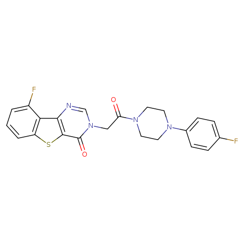 13-fluoro-5-{2-[4-(4-fluorophenyl)piperazin-1-yl]-2-oxoethyl}-8-thia-3,5-diazatricyclo[7.4.0.0^{2,7}]trideca-1(13),2(7),3,9,11-pentaen-6-one