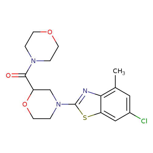 6-chloro-4-methyl-2-[2-(morpholine-4-carbonyl)morpholin-4-yl]-1,3-benzothiazole