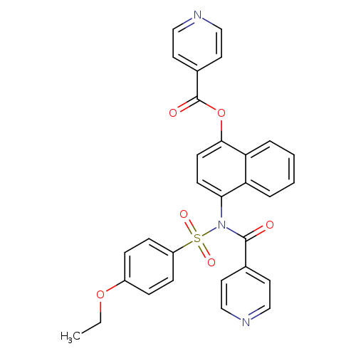 4-[N-(4-ethoxybenzenesulfonyl)pyridine-4-amido]naphthalen-1-yl pyridine-4-carboxylate