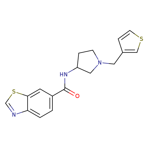 N-{1-[(thiophen-3-yl)methyl]pyrrolidin-3-yl}-1,3-benzothiazole-6-carboxamide