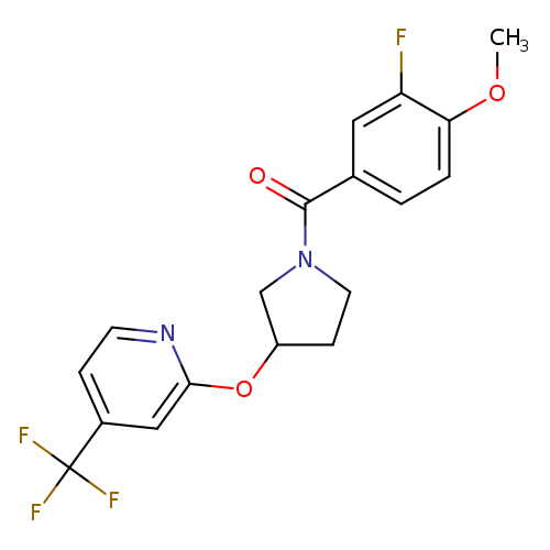 2-{[1-(3-fluoro-4-methoxybenzoyl)pyrrolidin-3-yl]oxy}-4-(trifluoromethyl)pyridine