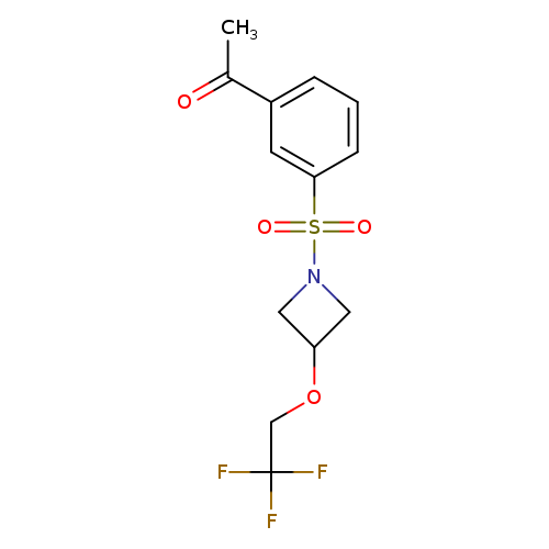 1-(3-{[3-(2,2,2-trifluoroethoxy)azetidin-1-yl]sulfonyl}phenyl)ethan-1-one