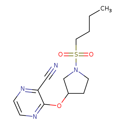3-{[1-(butane-1-sulfonyl)pyrrolidin-3-yl]oxy}pyrazine-2-carbonitrile